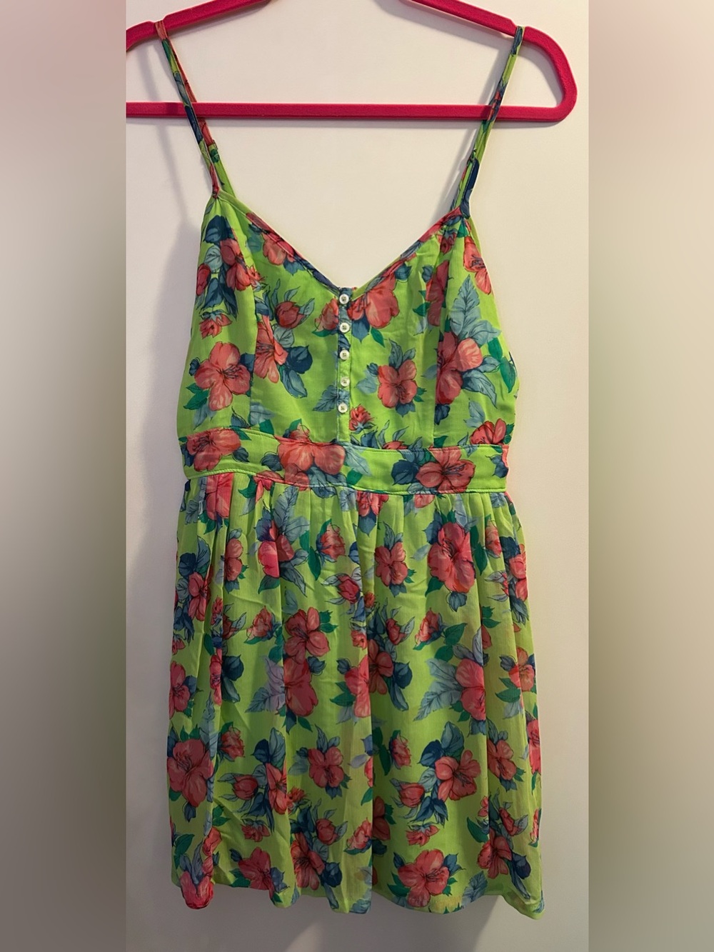 Vintage Y2K Hawaiian floral mini dress
